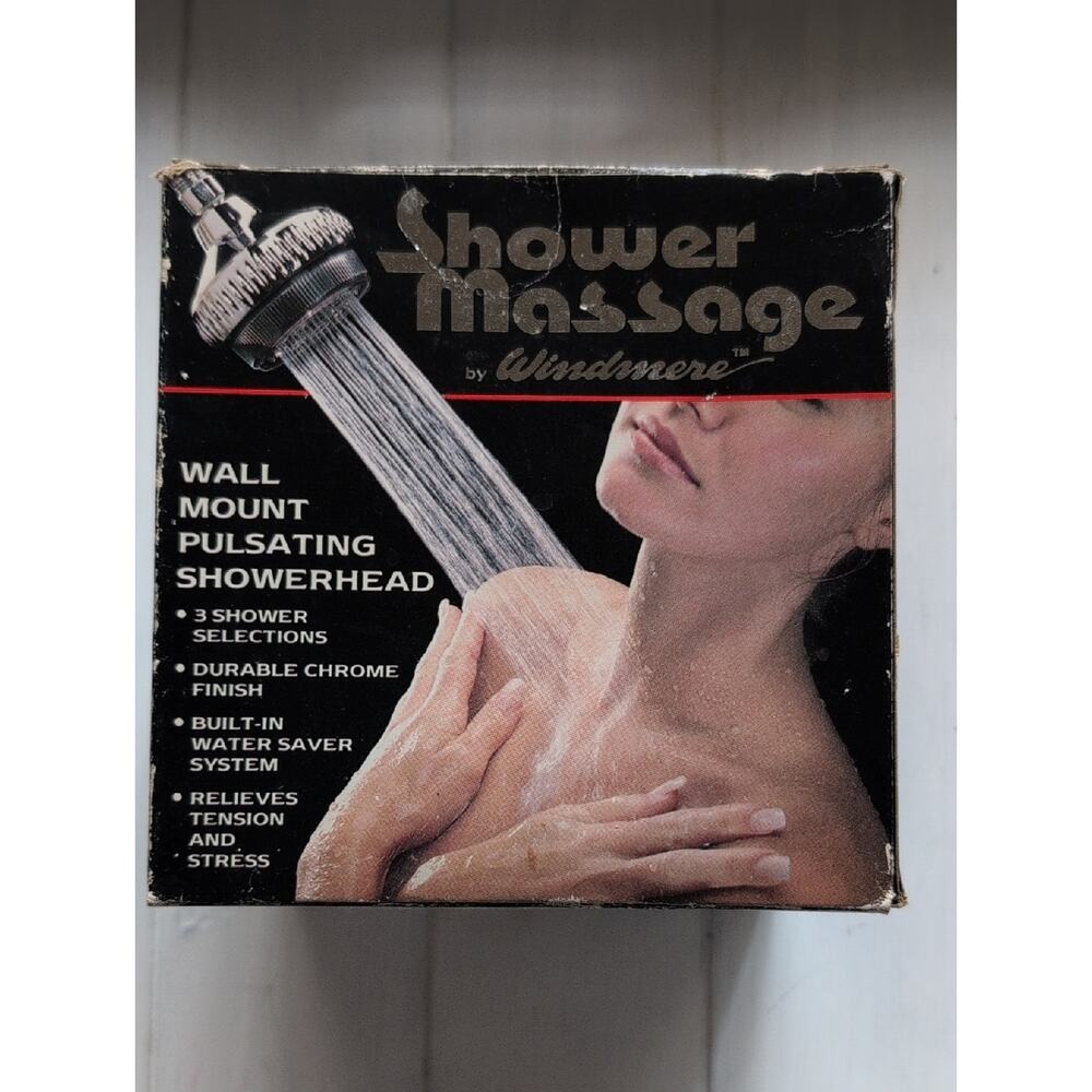 Vintage Windmere Shower Massage Wall-Mount Pulsating Showerhead - Chrome